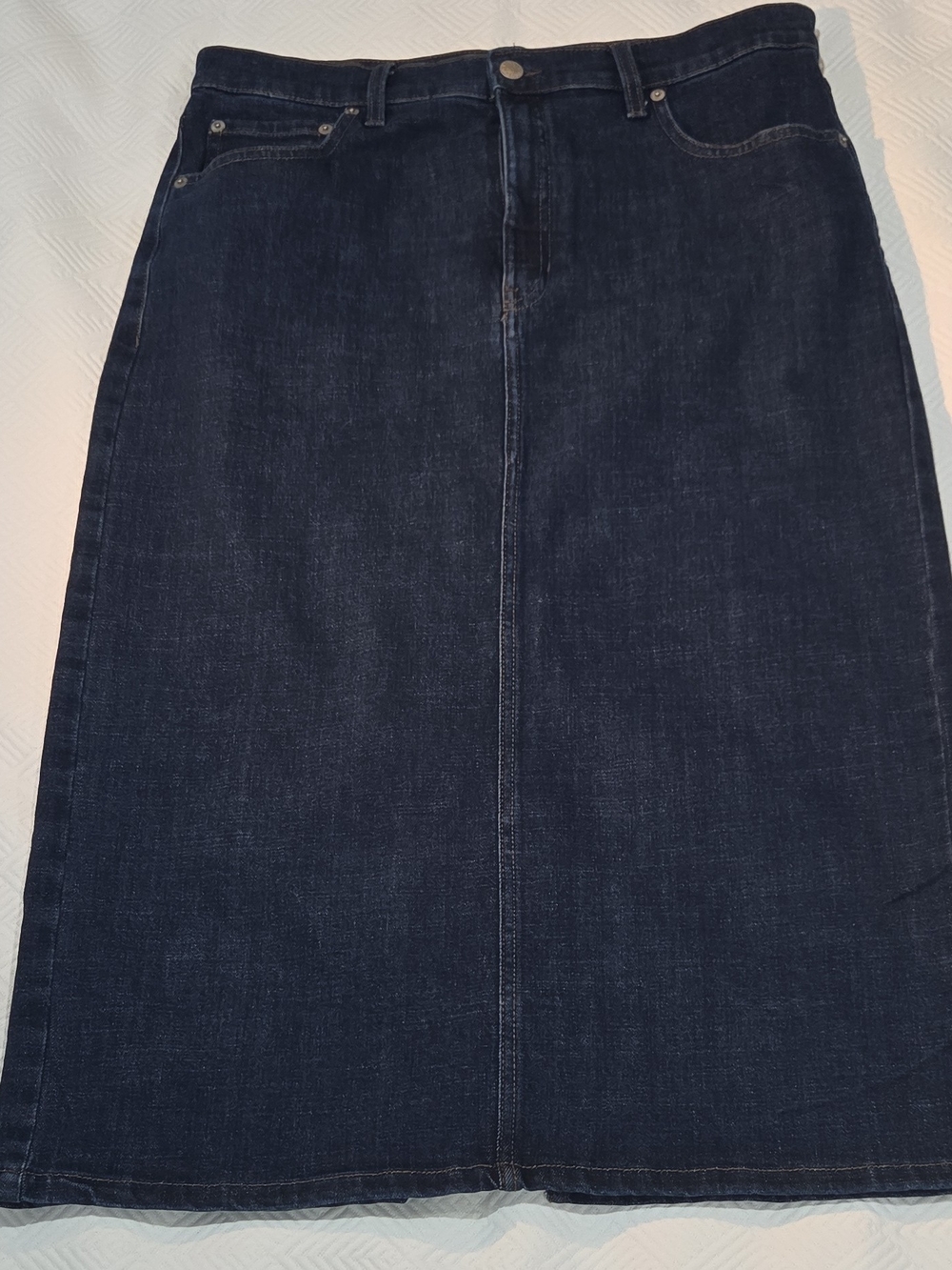 Banana Republic Dark Blue Denim Midi Skirt Size 12